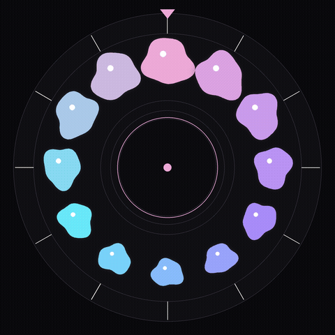 Blob's animated phénakistoscope mark